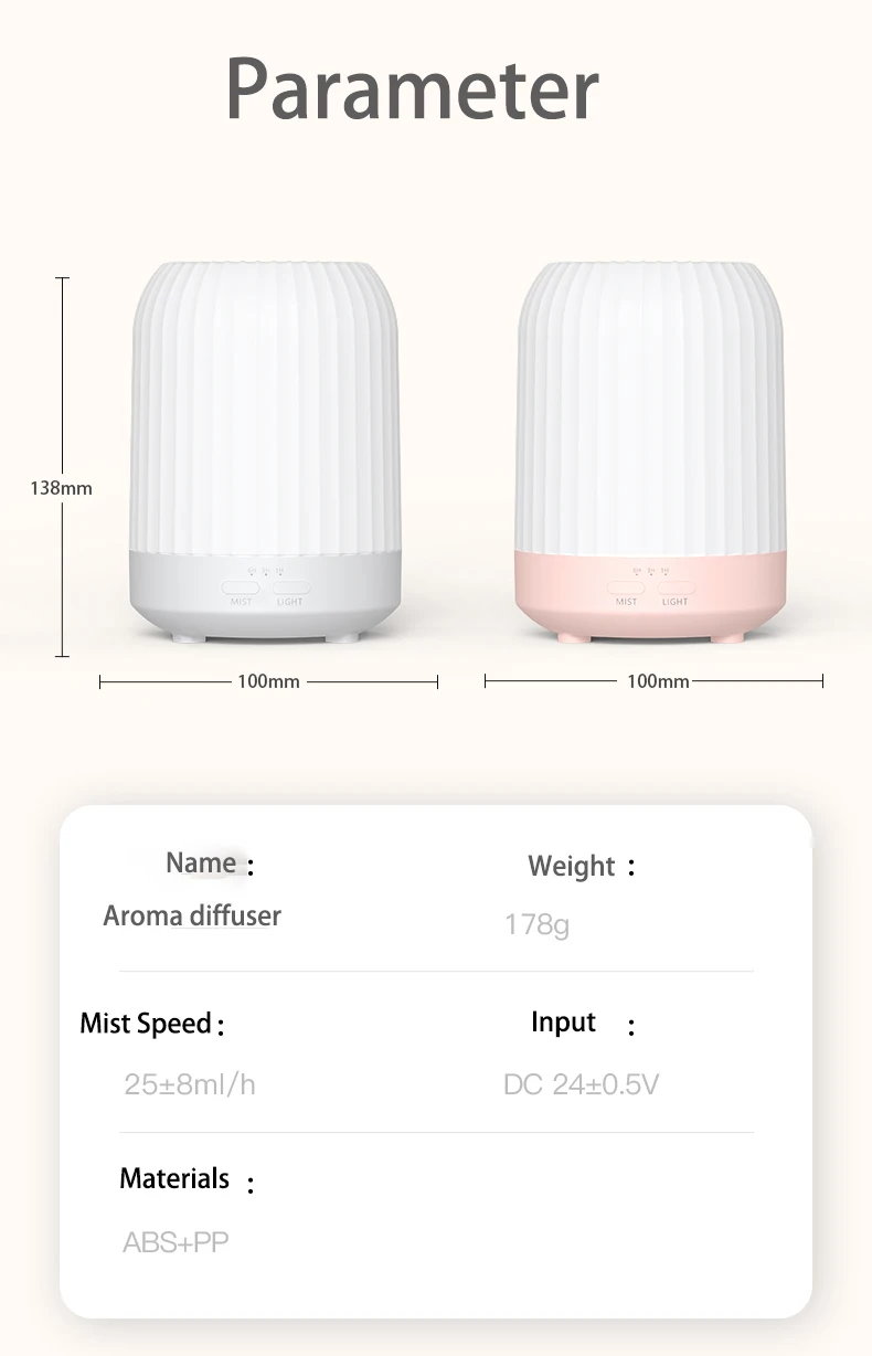 Mist Ultrasonic Electric Aroma Diffuser Portable Aromatherapy Aroma