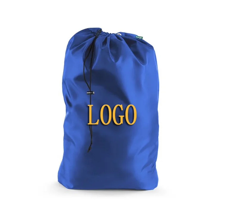 Custom ECO2GO Nylon Oxford Drawstring Large Capacity Dry Cleaning Heavy Duty Laundry Bag