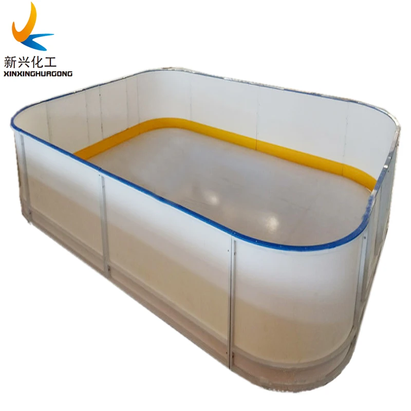 HDPE Kick Plate, Dasher Board, Top Stripes ICE RINK Board