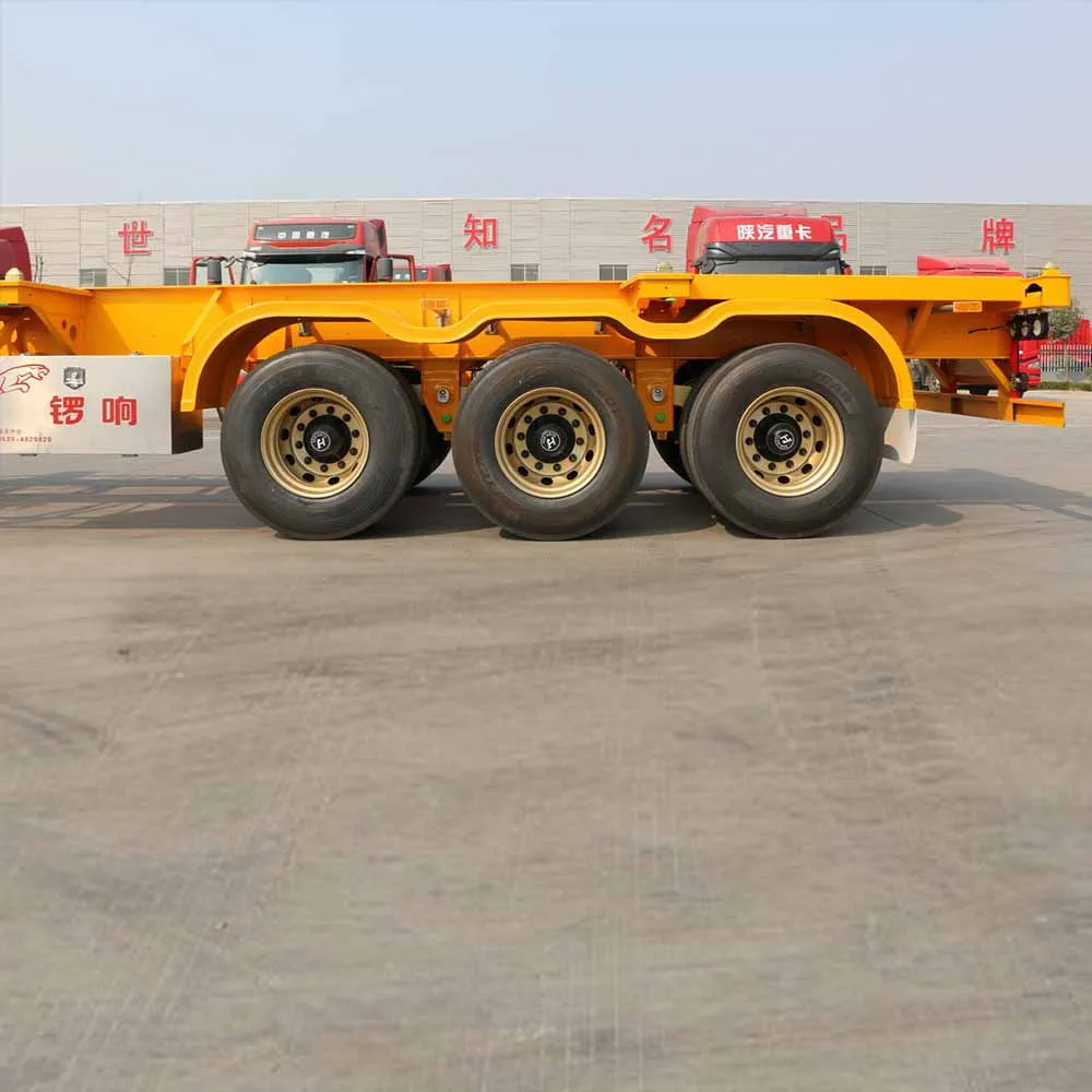 Made in China High Quality 40 Feet Container Transport Flat Bed Trailer 3 axle Flatbed Semi Trailer factory