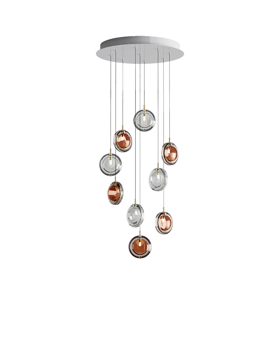 Custom High Ceilling Villa Staircase LED Lighting Long Hanging Lamp Decoration chandelier Lights Commercial Hall Pendant Light