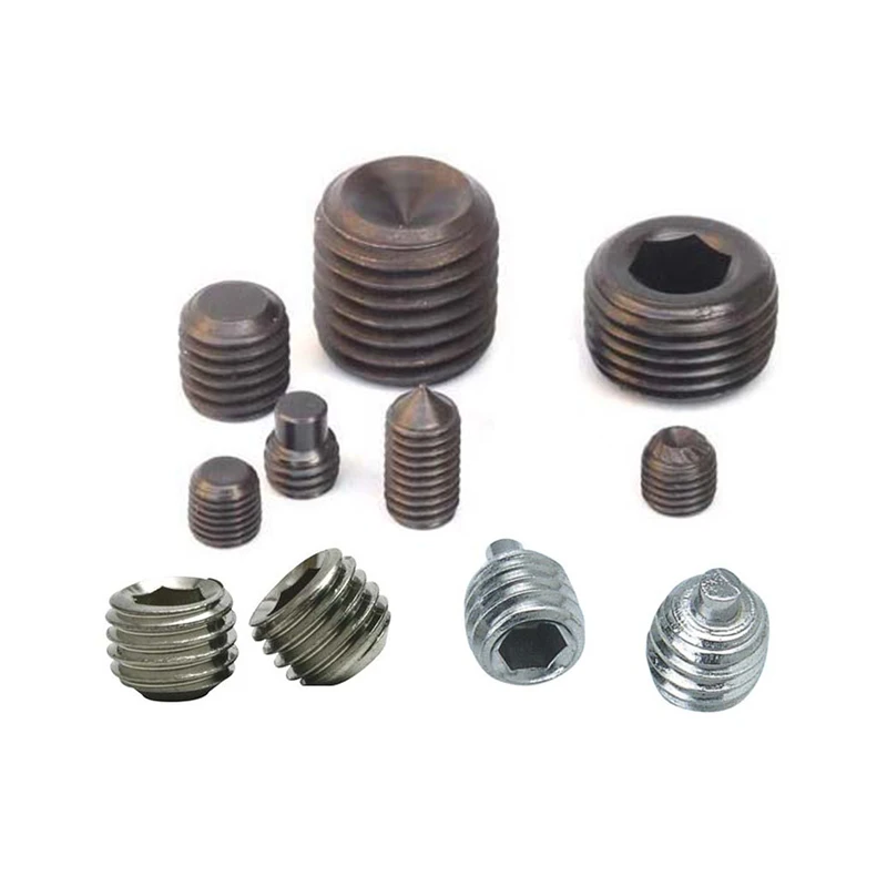 Stainless Steel titanium screw m2 m4 m6 m14 1/4-20 3/8-16 1/4-20 unc socket hex Grub Set Screws m3 gurb screw manufactur