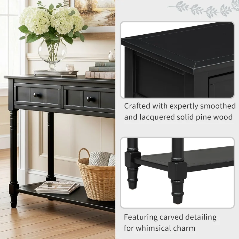 Elvarenae Noelle Carved Console Table — product detail