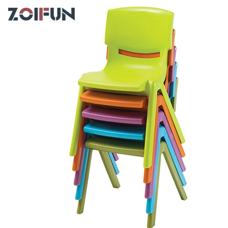 ZOIFUN Custom Color Preschool Furniture Stackable Plastic Durable Kids Event Party Chairs