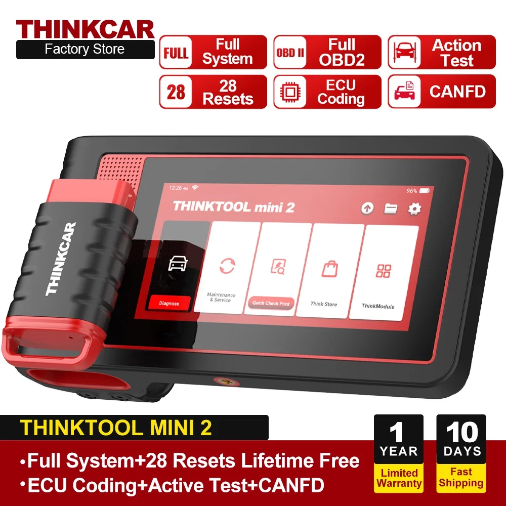 診断機 Thinktool Bluetooth OBD2 コーディング10インチ
