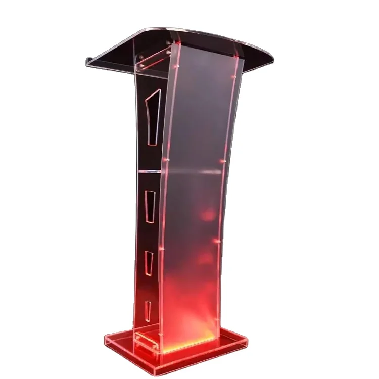 Lectern Podium Stand,Acrylic Lectern Pulpit Clear Podium Stand ...