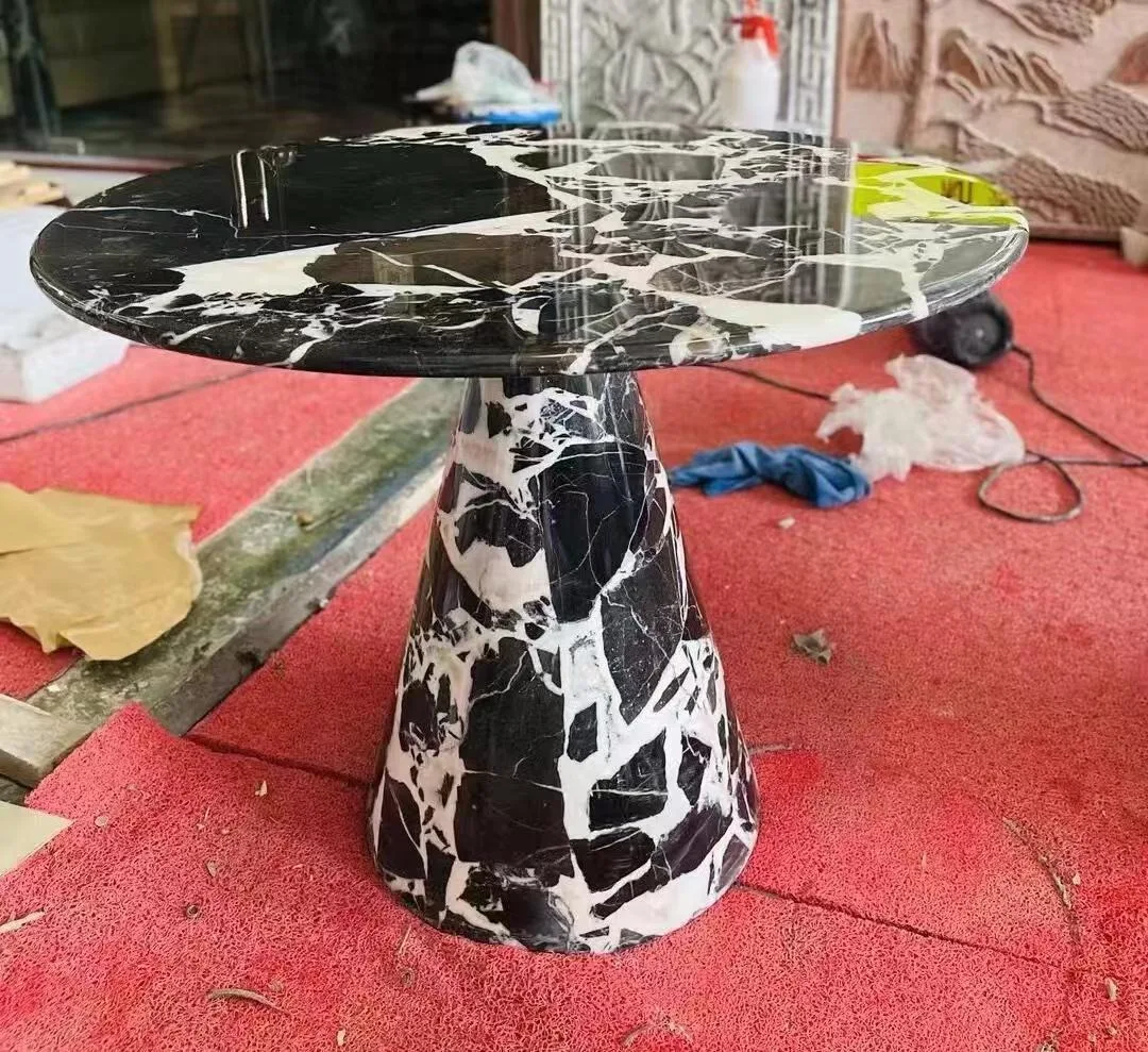 product nordic modern style round marble coffee table stylish personalized custom design for living room-3