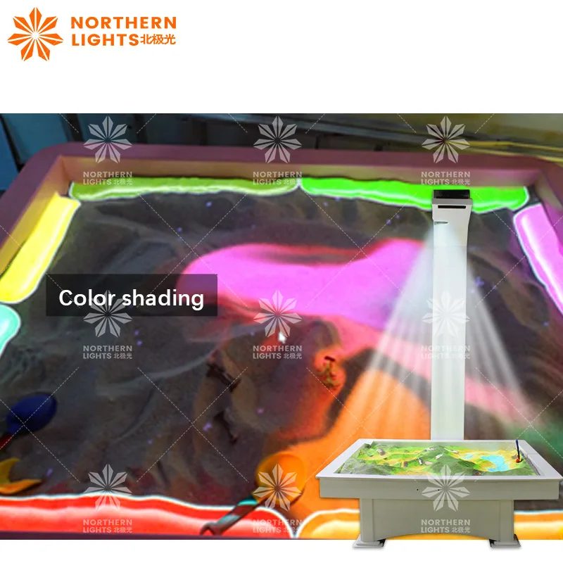 Sand Table Projection 3D Holographic Projection Indoor Ground Area Intelligent Interactive Ground Interactive Projector