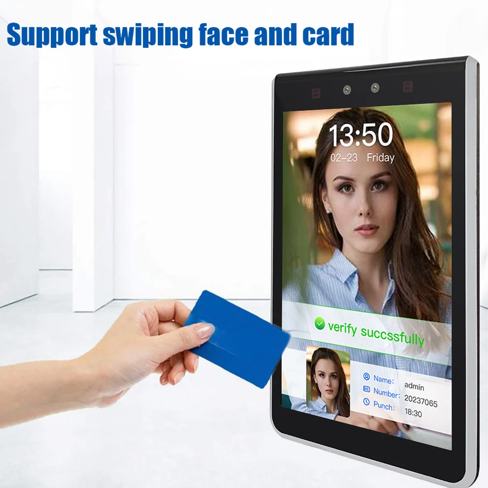 Biometric access control card touch screen face recognition access control system supports IC / ID card Ntag213