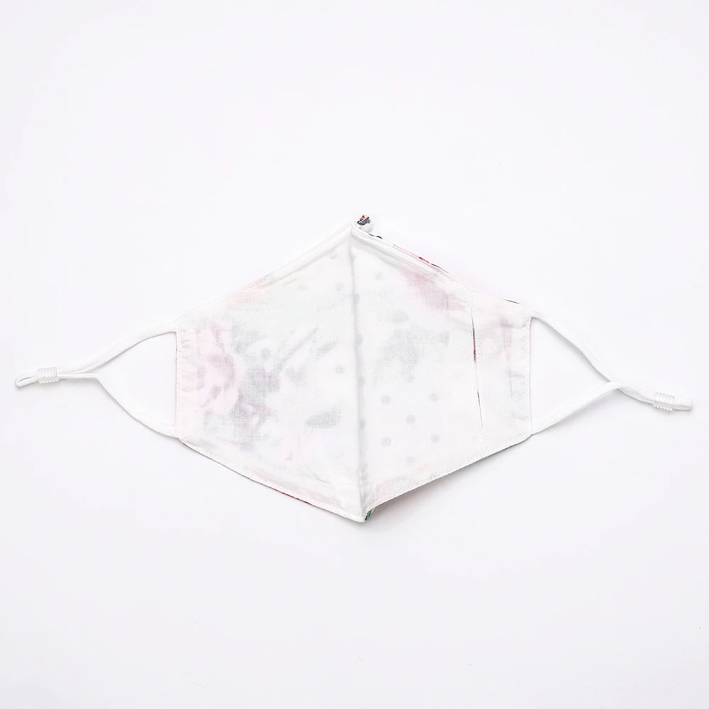 Hot Sale Nice Sweet Pot Dot Flowers Print White Soft Cotton Facemask Reusable Party Face Maskes Black Friday for Women