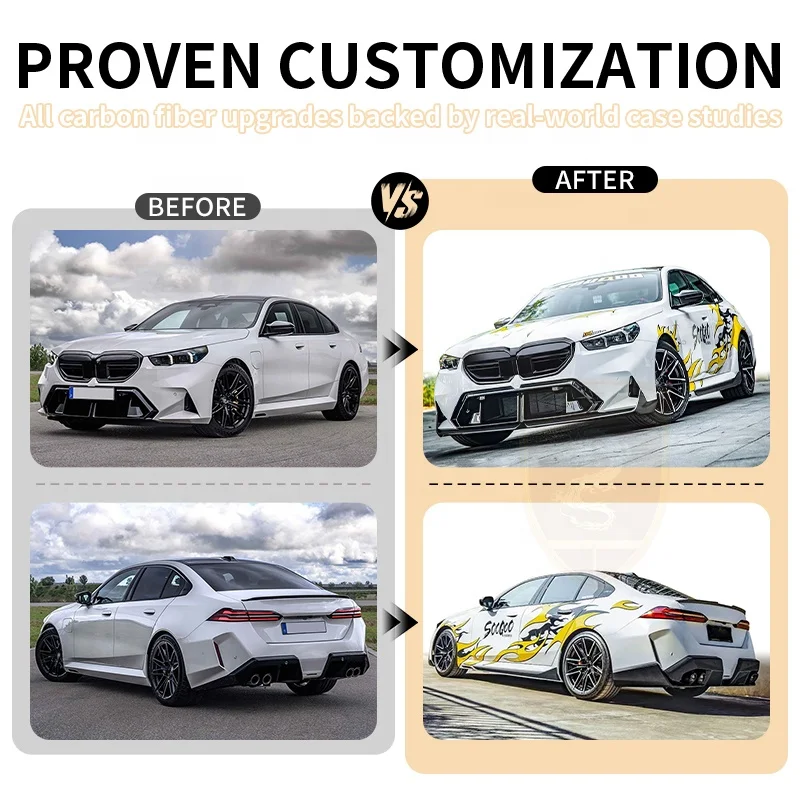 Dry Carbon Fiber M Performance Body Kit for BMW M5 G90 2025 Front Splitter Side Skirt Rear Lip Trunk Spoiler