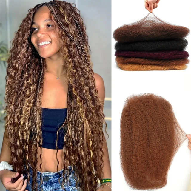 Natural Afro Kinky Virgin Remy Human Hair Weaving Extension for Braids Dreadlocks Available 8-28 Inches Natural Wave