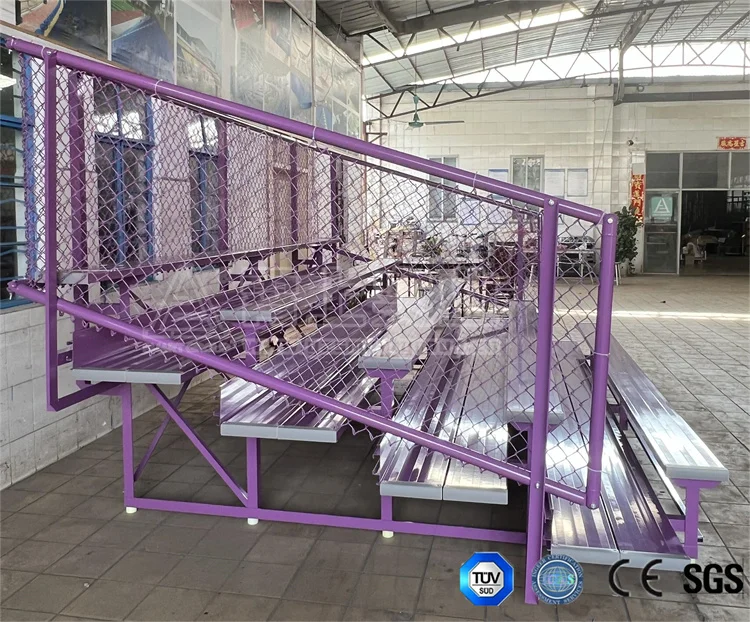 Aluminum Outdoor Basketball Court Bleachers Fixed Stadium Bleacher Used