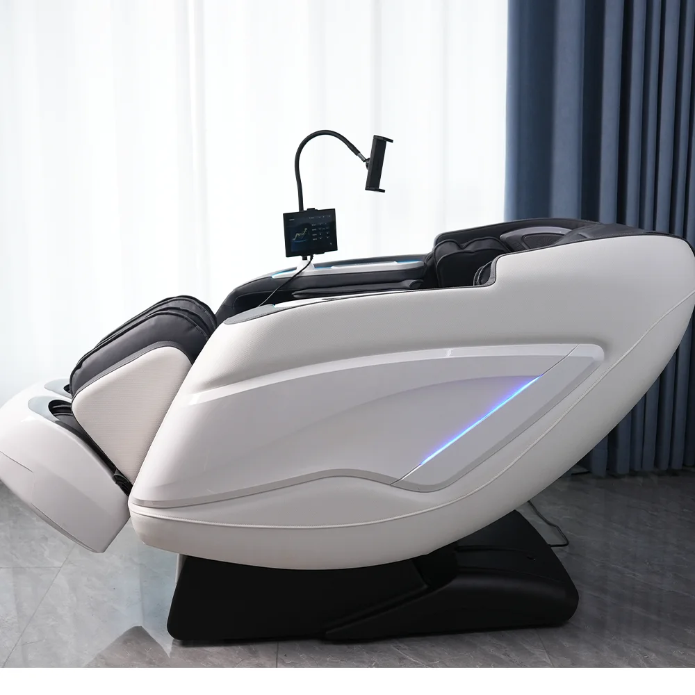 product new tech voice control zero gravity daddy 6d 4d luxury large size electric full body massage chair airbag replace-11