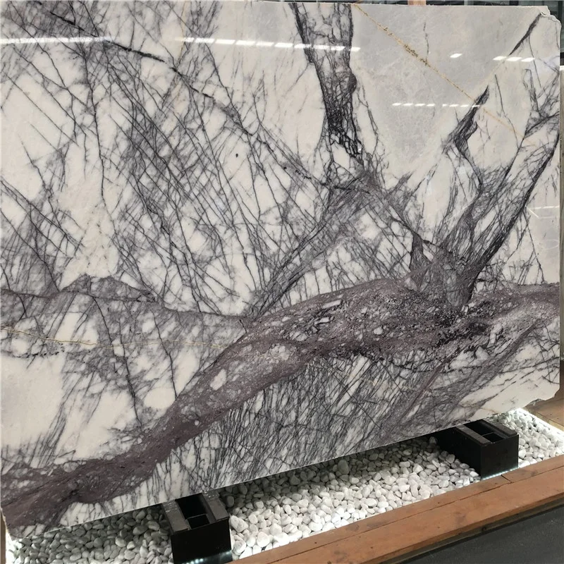 product lily white marble purple vein marble slab tiles home interior wall floor design-1