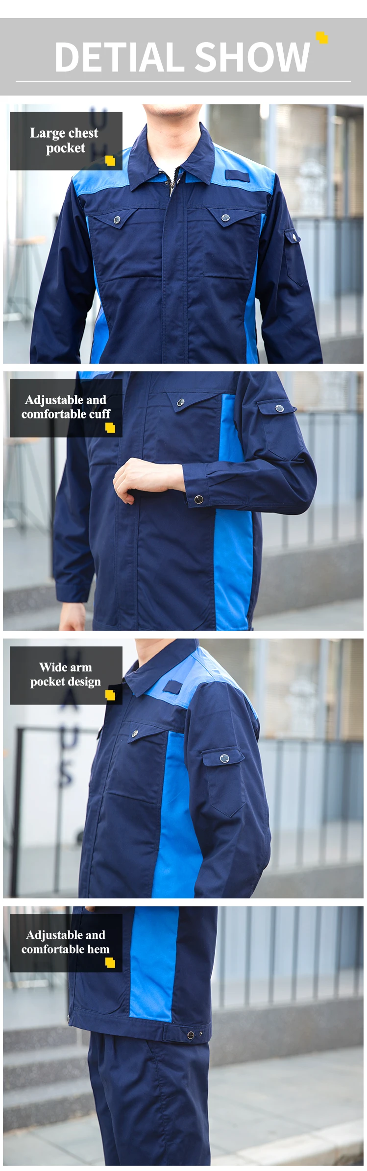 Modern Stylish Welding Overalls Work Overalls For Men Factory Uniform