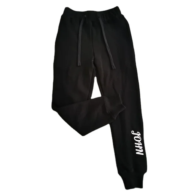 Хлопковые тяжелые тканевые повседневные спортивные штаны для детей с пользовательским логотипом