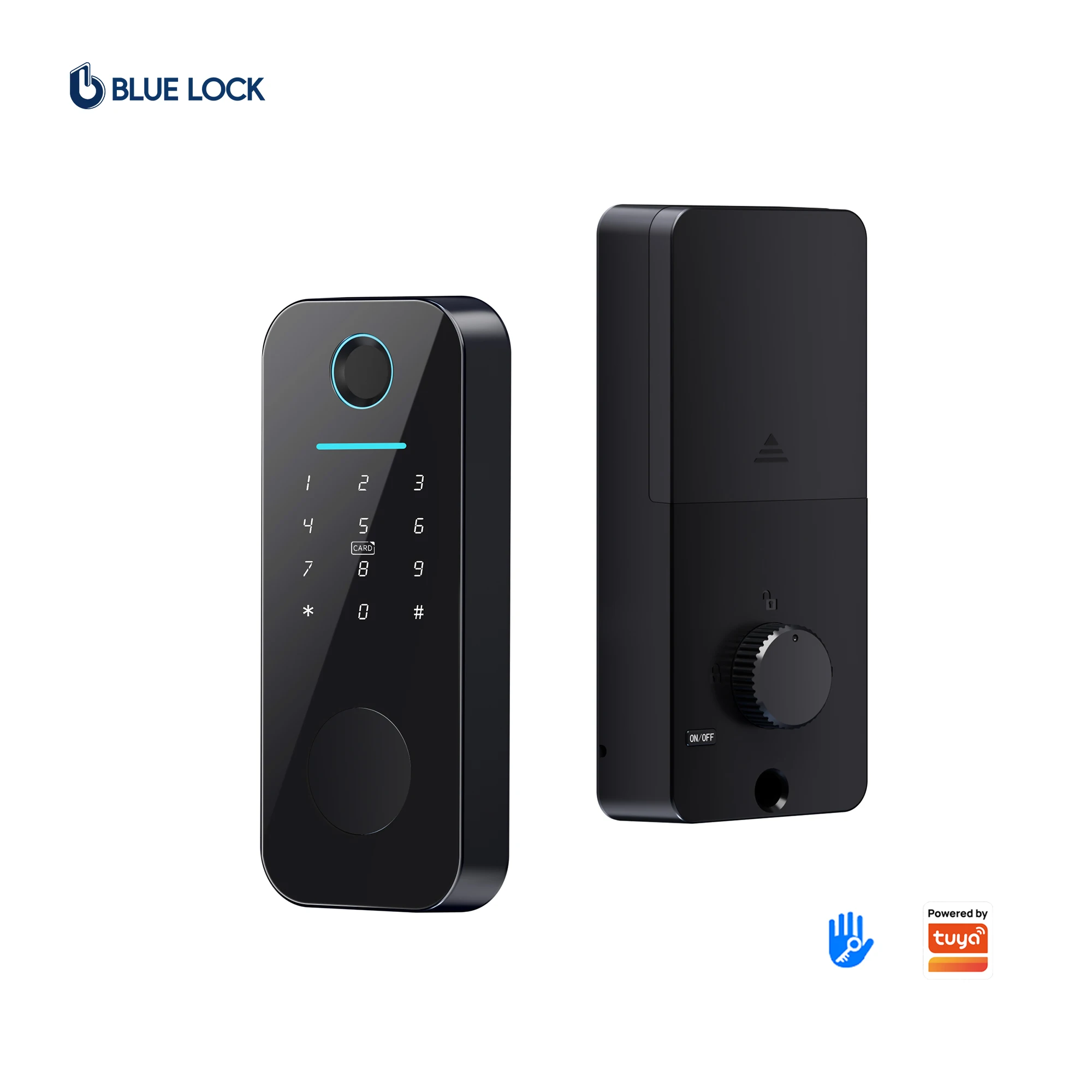 Bluelock Smart Deadbolt Mortise Door Lock Fingerprint Card Key App Unlock TTlock App/Wi-Fi/ Enabled for Wood Door Steel/Aluminum
