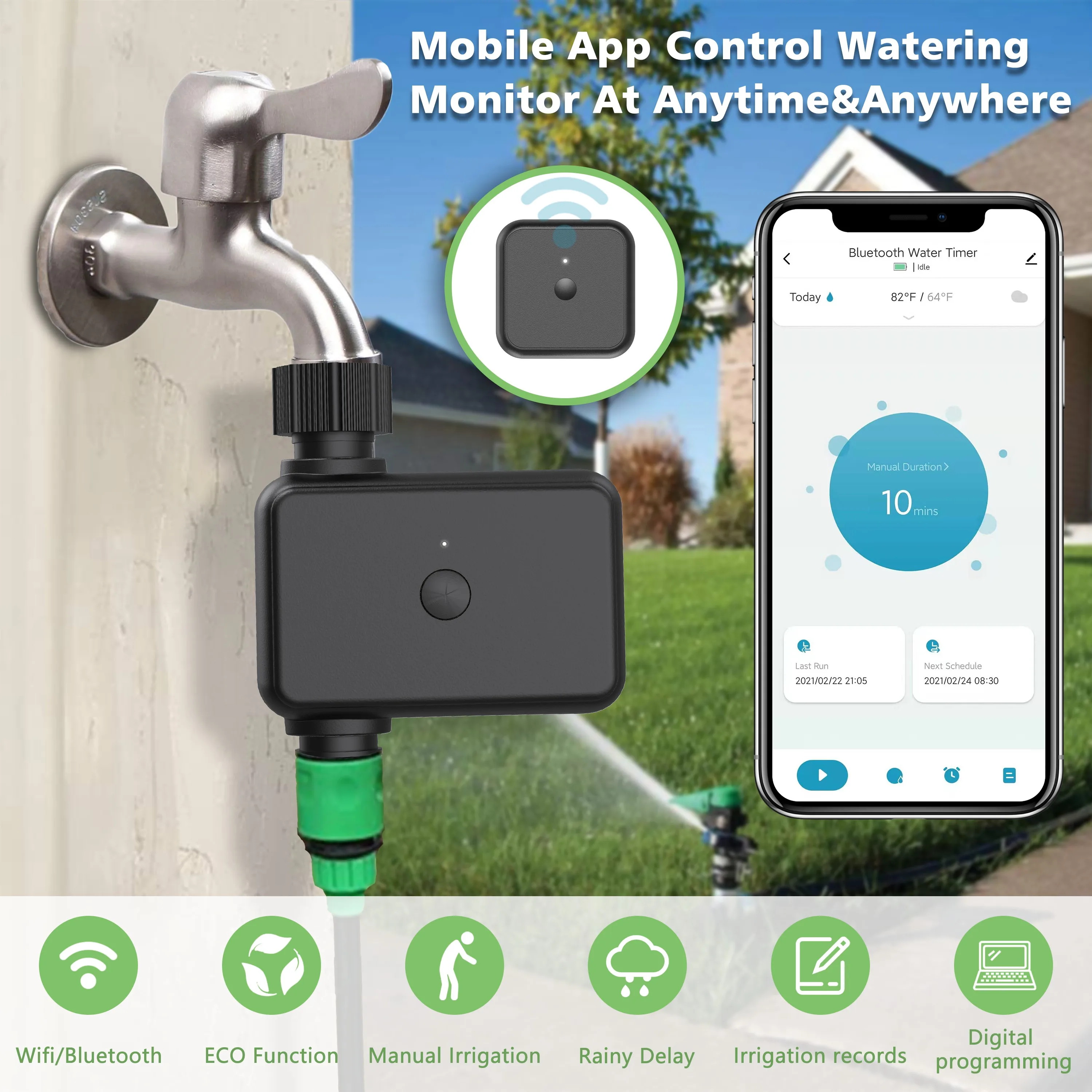 
 Garden Smart Watering Timer Irrigation Controller System Valve Hose Sprinkler Small Hose Timer Tuya WiFi HUB watering timers  
