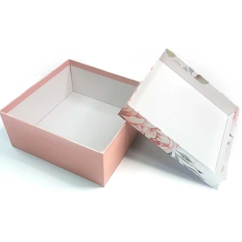 Custom Logo Recyclable Cardboard Paper Packaging Lid and Base Box Gift ...