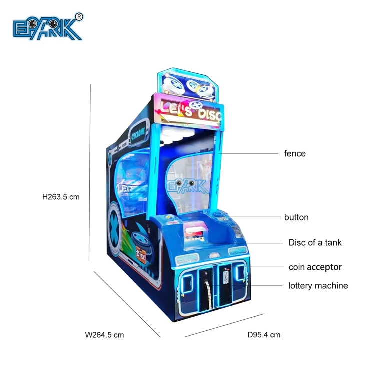 Coin Operated Redemption Arcade Game Machine Let's Disc