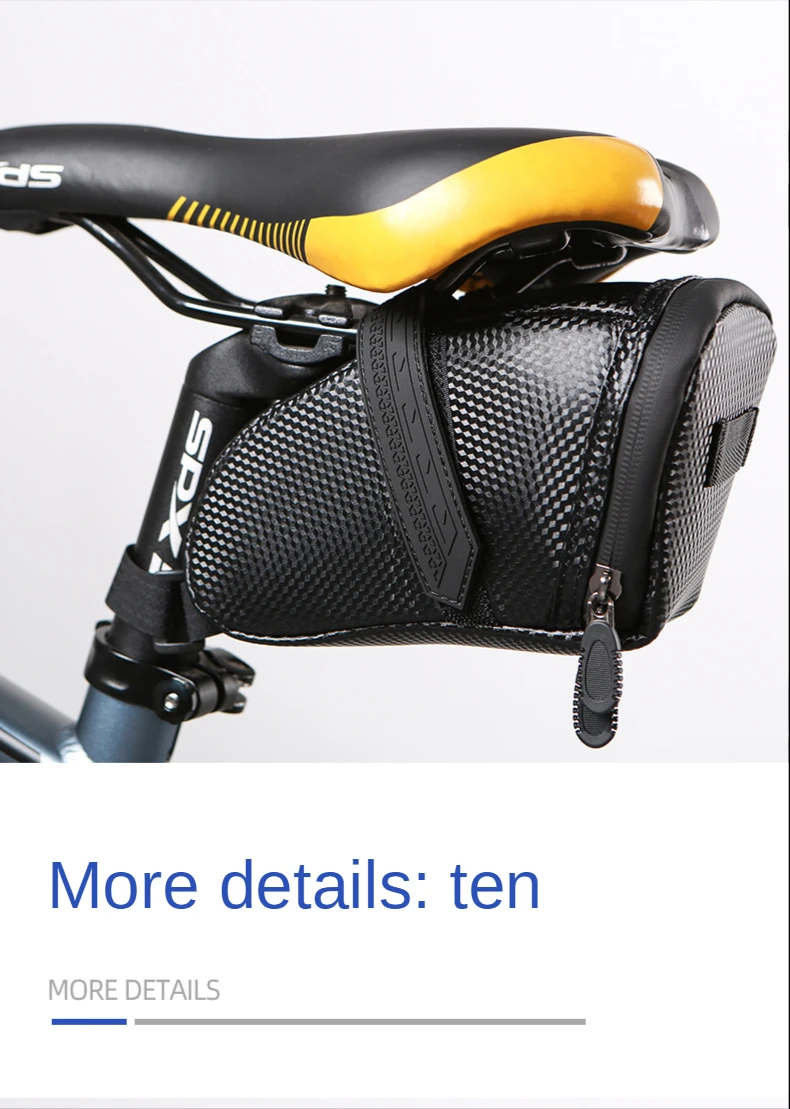 Waterproof Hard Shell Bicycle Tail Bag Ideal for Outdoor Riding
