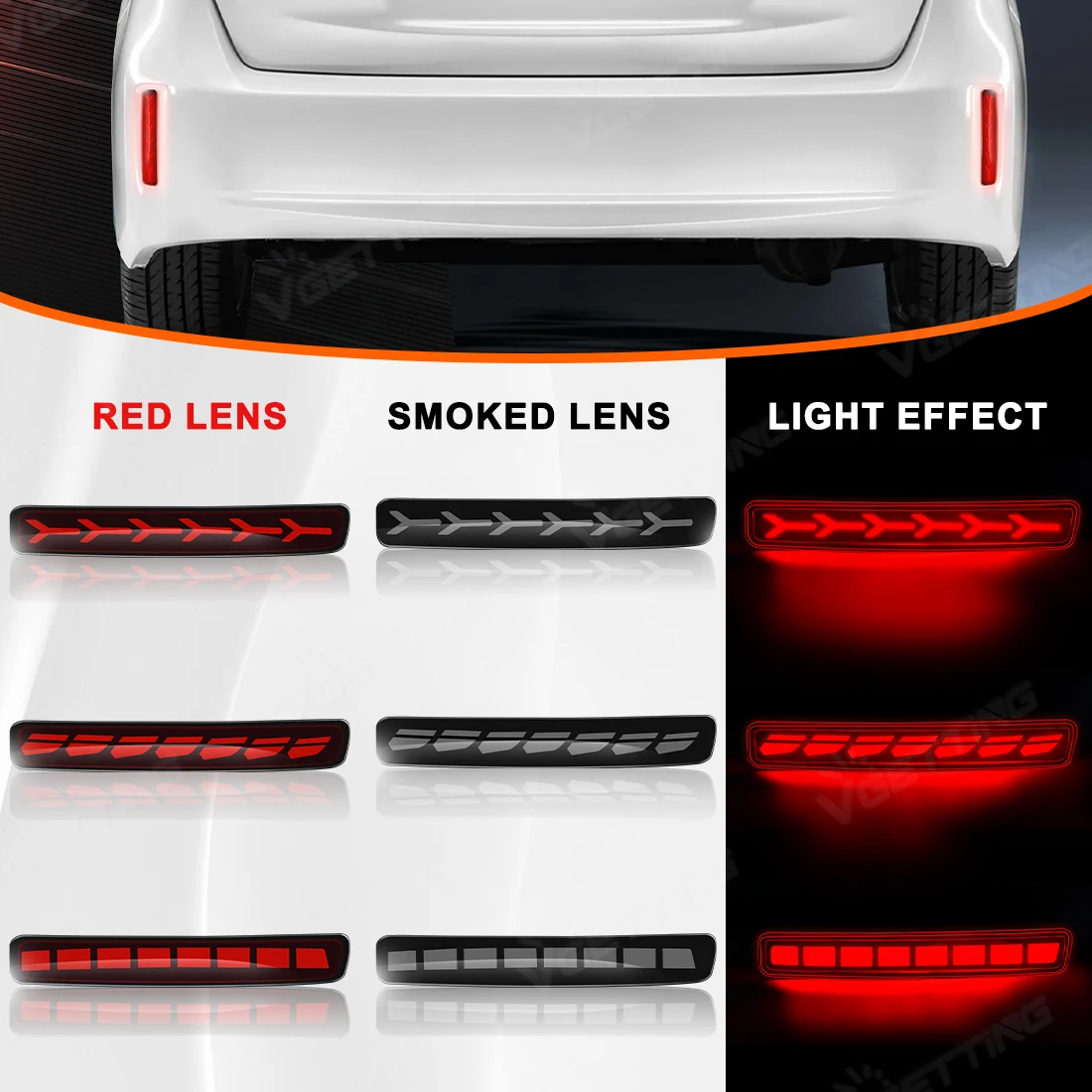 Factory Red Smoke Rear Bumper Light for Toyota Prius V 2012 2013