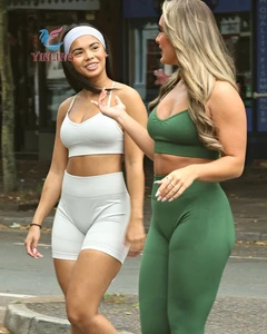 Customized Logo Women's Gym Set Quick Dry Fitness Bra Short Top Pants Outdoor Yoga Running Plus Size Summer Workout Clothing