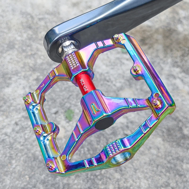 Rainbow Color Road Mountain BMX bicicleta pedais liga de