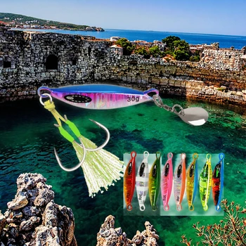 New Custom 60g Saltwater Lead Vertical Metal Jig Artificial Bait Fishing Jig Slow Pitch Jigging Lures for Salmon & Catfish – Metal Jig – view 4