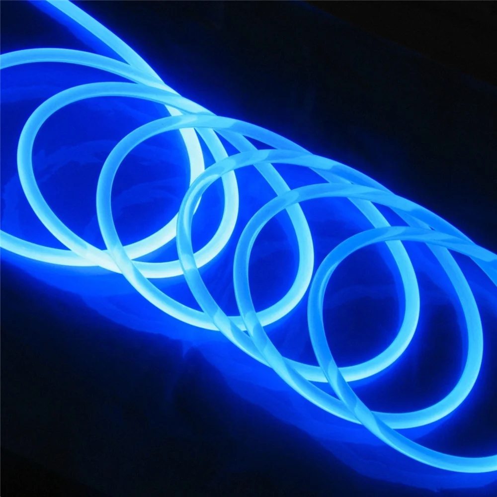 6mm Polymer Solid Core Side Glow Fibre Optic Cable for Pool Facade Lighting