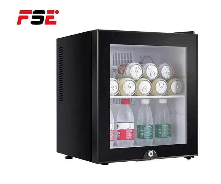 Mini Fridge with Lock, 30L, Steel - BEST SELLING