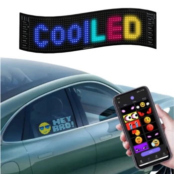 New product LED car sign USB programmable  LED matrix panel scrolling messages flexible led display