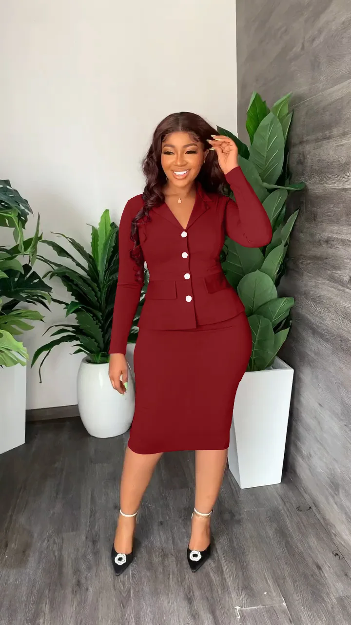 Shop Our New Skirt Suits for Ladies Office Wear Pcs Sets