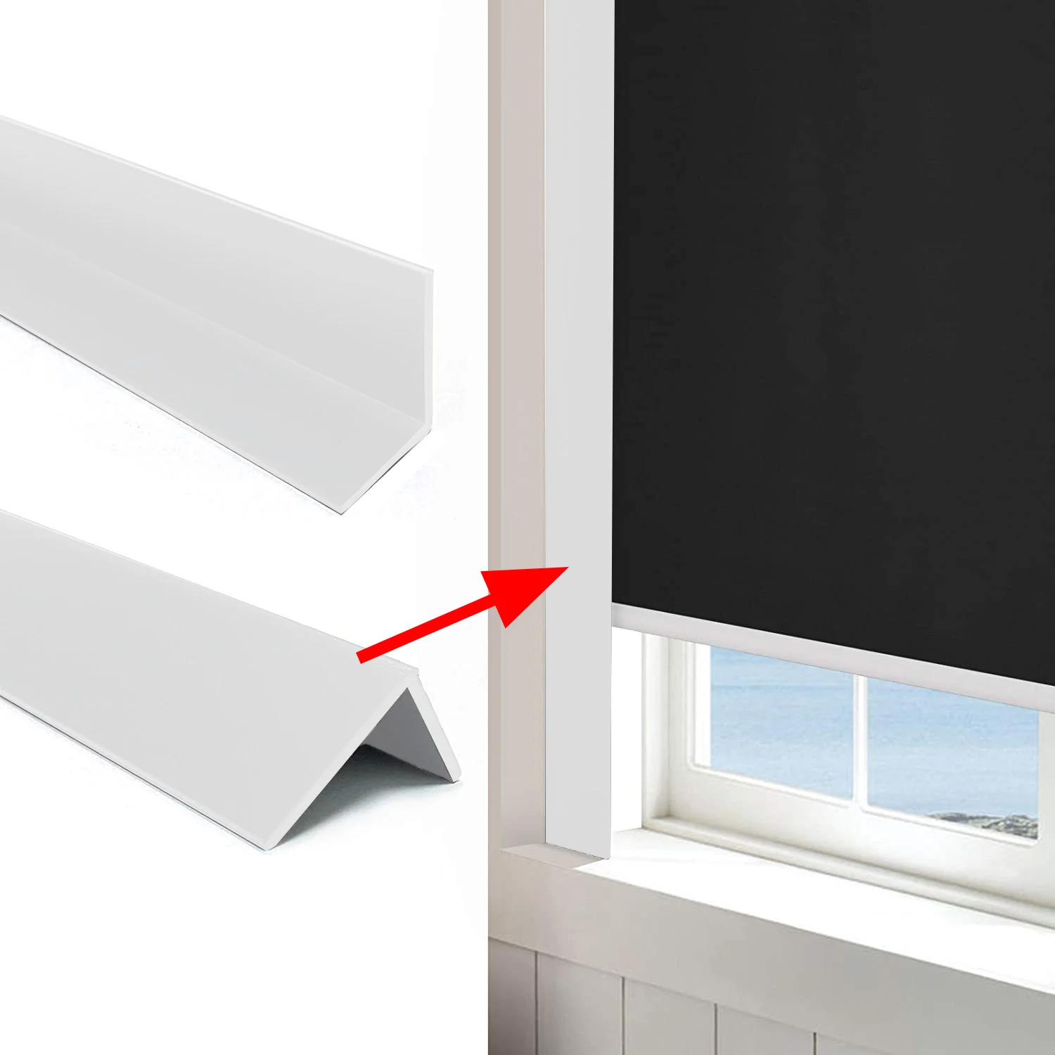 Light Blockers For Sides Of Blinds,Window Blinds Side Blocking Tracks