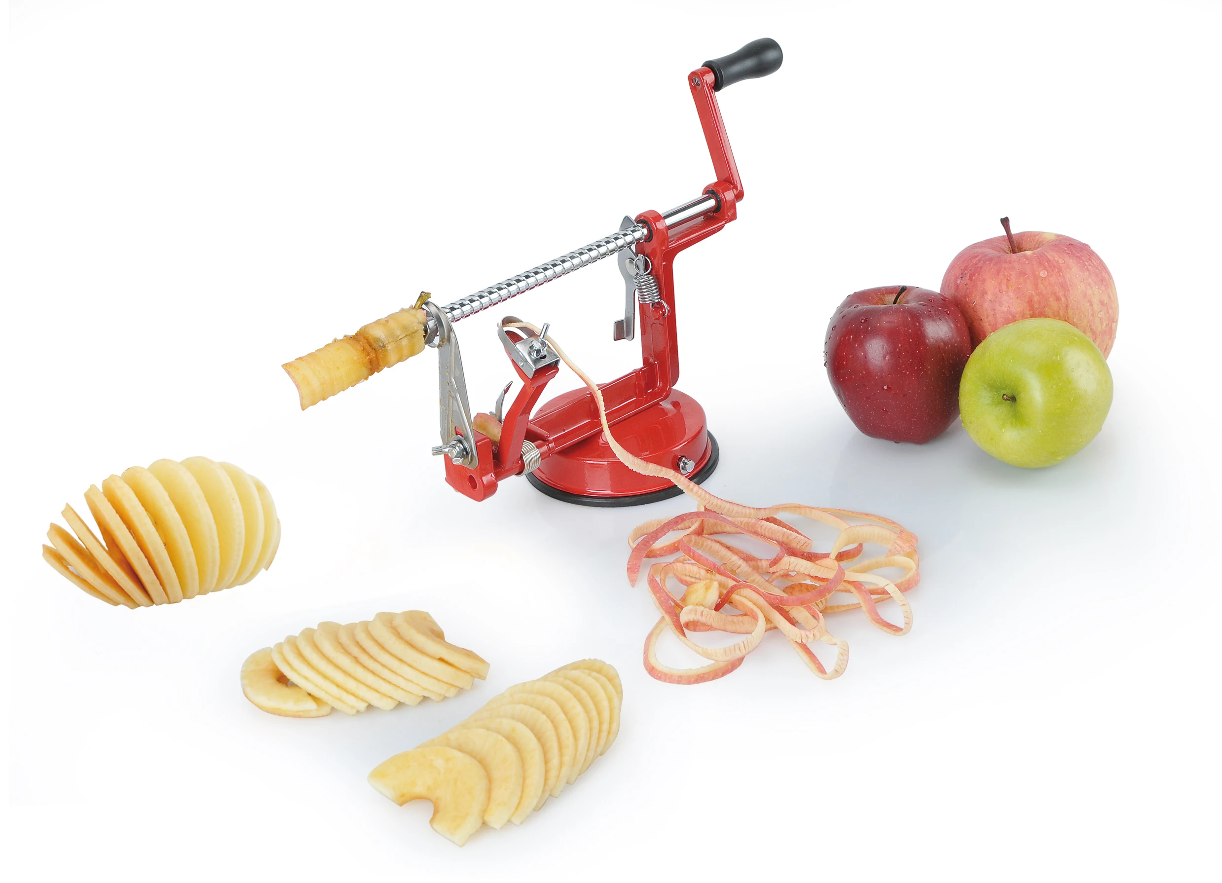 Superfast Multifunction Stainless Steel Manual Apple/ Potato Peeler Slicer & Corer with Spiral French Fry Cutter