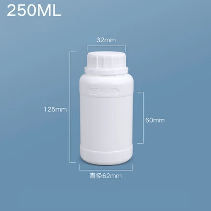 botella del HDPE 1000ml gruesa alrededor de la botella fluorada de la Anti-infiltración blanca plástica anticorrosión de la botella