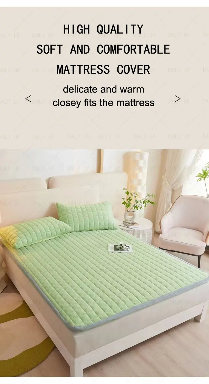 Padded Soft Bed Mattress Cover Topper Adults King Size Air Breathable Comfortable Sleep Bedding Mattress For Hotel Bedroom