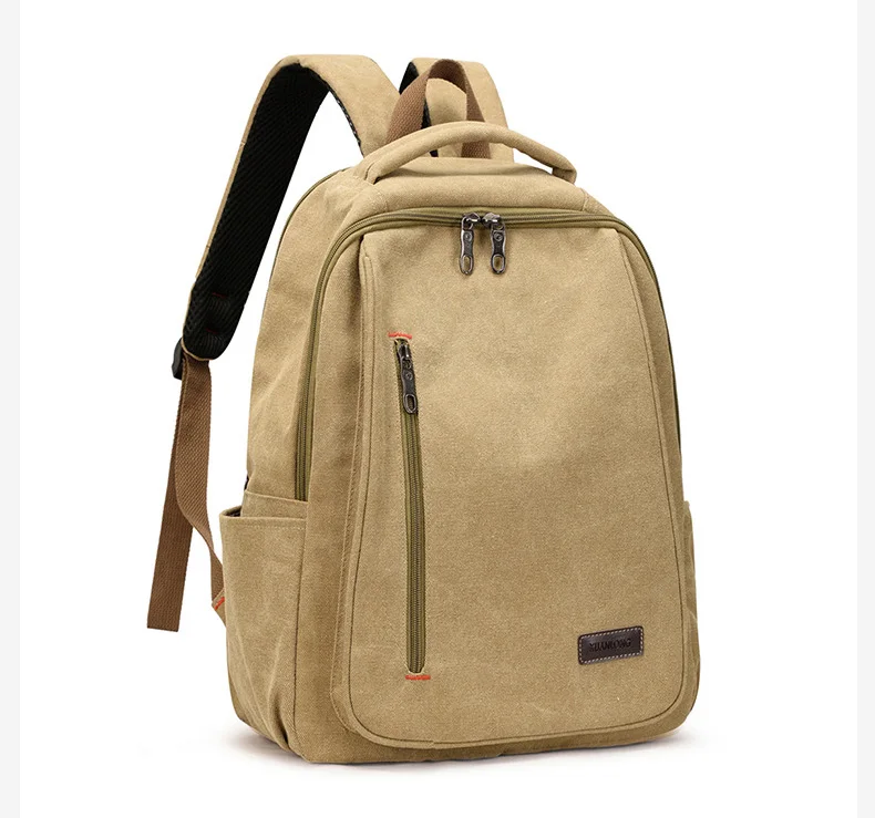 Casual canvas student schoolbag convenient large-capacity ins wind computer bag outdoor hiking backpack