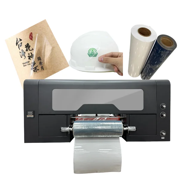 new digital a1 a2 24 inch 60cM 60 cm 3 4 heads i3200 roll to roll uv dtf sticker printing printer with laminator uv dtf