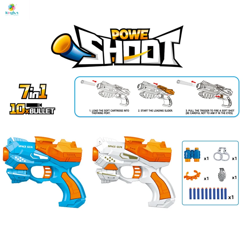 Soft EVA Bullet Blaster Gun Set with Darts Shooting Game Foam Toy Guns for Boys Kids Gifts