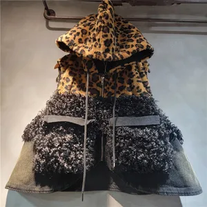 Bettergirl 2025 new Design sense fashion trend versatile winter clothing thick hooded leopard print vest