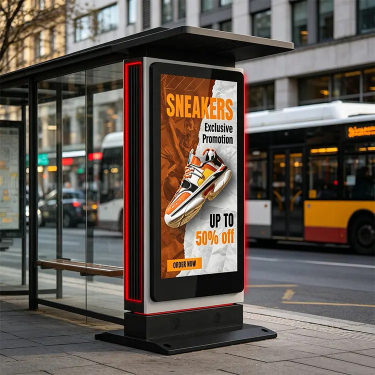 floor standing outdoor video screen 