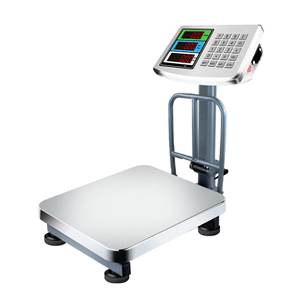 Stainless Steel Keypad Indicator Weighing Platform Scale Timbangan Duduk Digital 100 kg