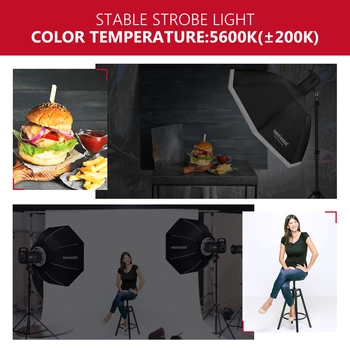 Neewer S101-300W Professional Studio Moonlight Strobe Flash Light 300W 5600K With Modeling Lamp, Aluminium Alloy product image