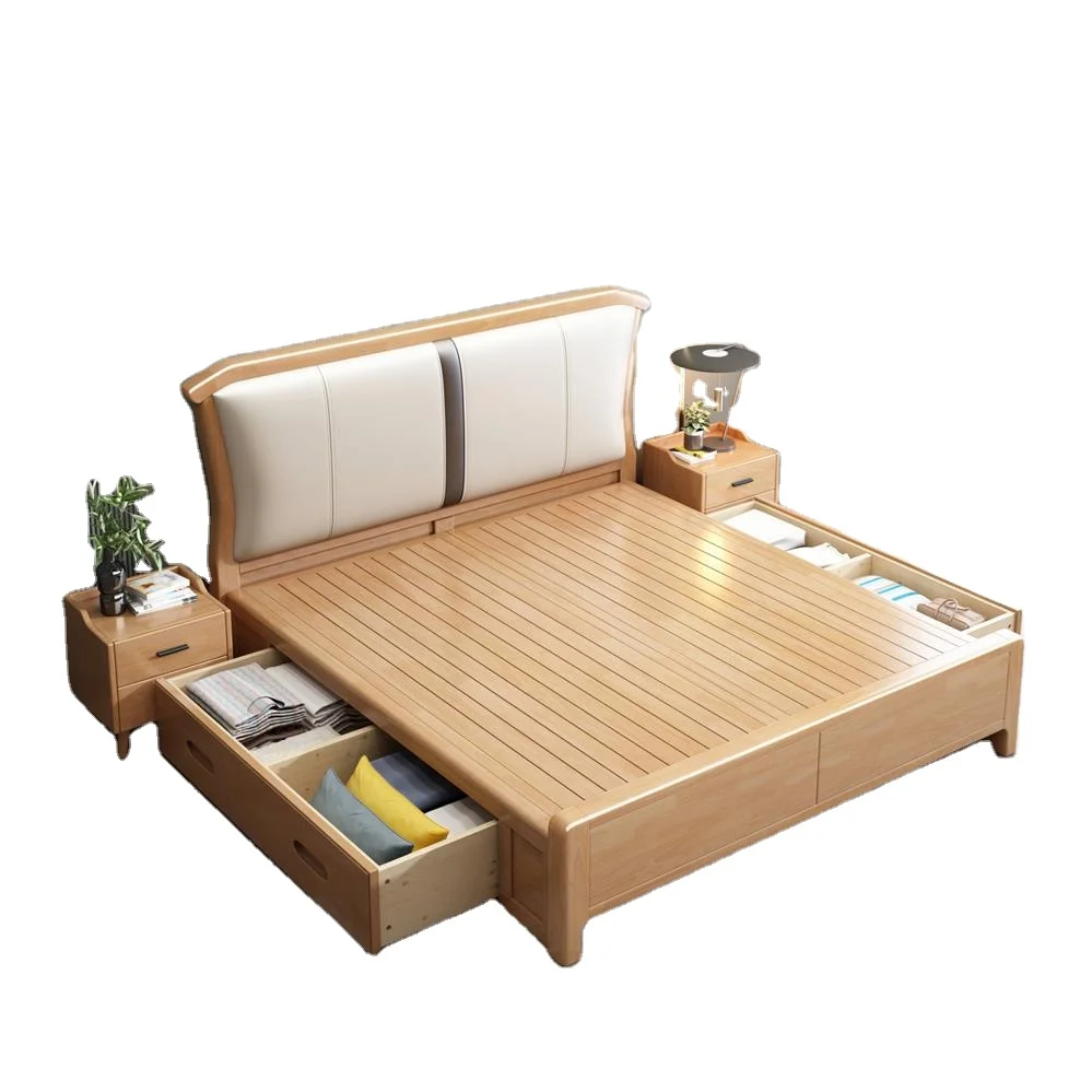 2024 Oak Bedroom Bed With Columns Oak 3 Bedroom China King Modern   Hb965c6aa52214e9393f53d98809c4b25E 