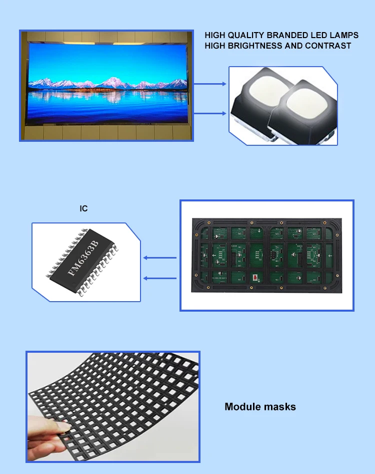 Stage Backdrop IP65 Indoor Full Color Led Display For Concert