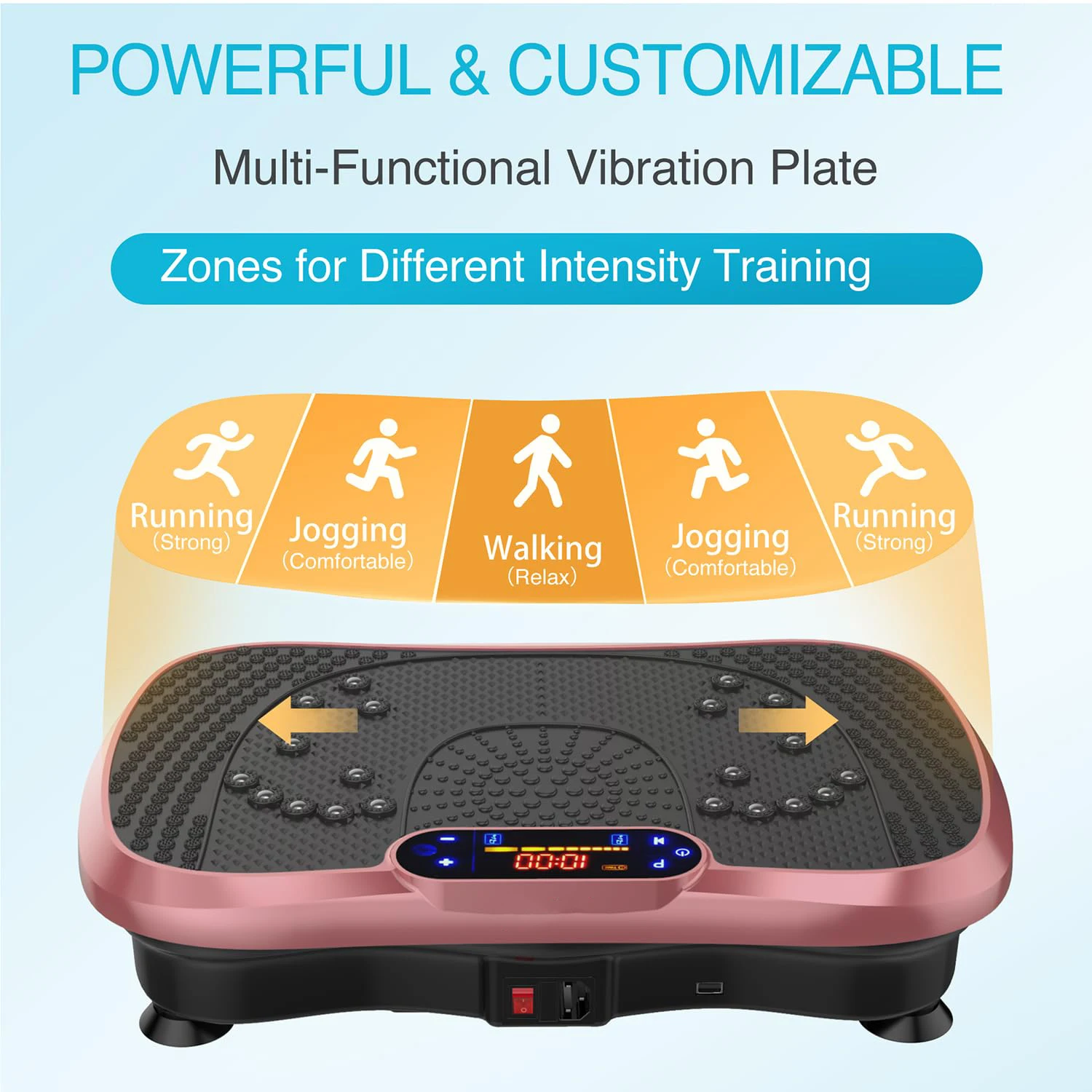Electric Electromagnetic Sport Fitness Vibration Plate Exercise Machine with Remote Control for Home/Gym Use