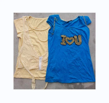 Hot sale warm used clothes for summer secondhand summer t shirts clothes for ladies women