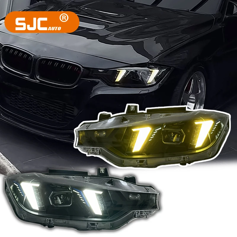 SJC LED Headlights for BMW 3 Series F30 F35 - Snake Eyes Style